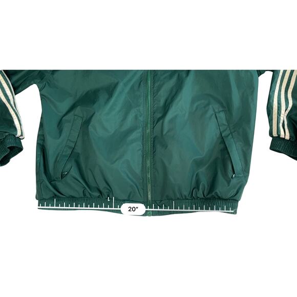 Adidas True to the Athlete/Sport Green Jacket LARGE 90s Retro Vintage Striped - Picture 6 of 9